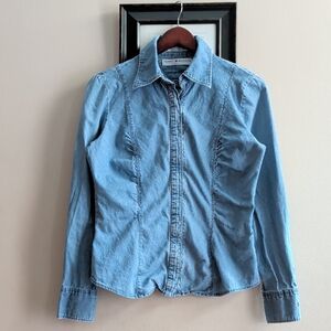 Tommy Hilfiger Light Blue Denim Button-Up Shirt